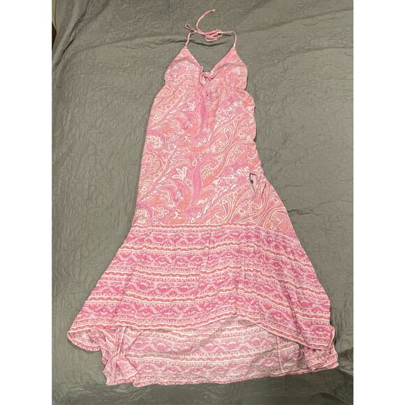 Hollister Pink Paisley Print Small Halter Y2K Style New - Picture 1 of 10